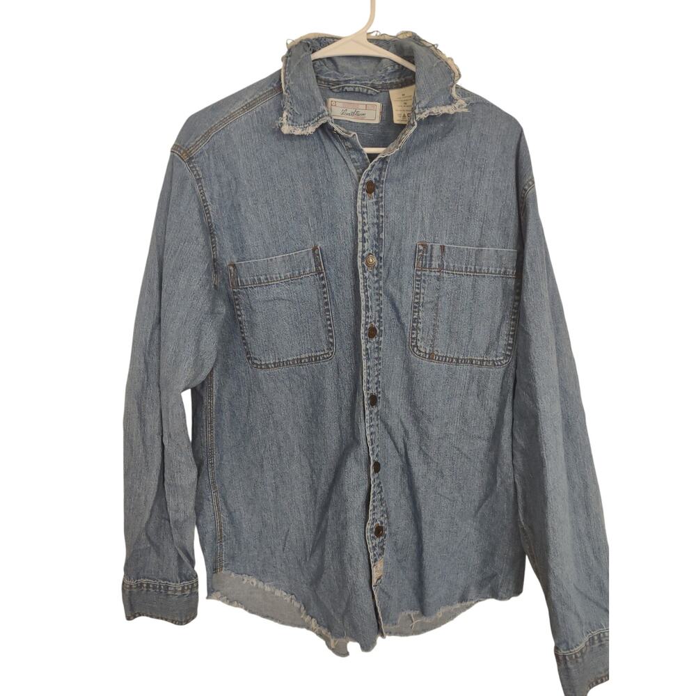 Vintage Levi's‎ Strauss Denim Button Up Shirt Medium Lightly Distressed Casual